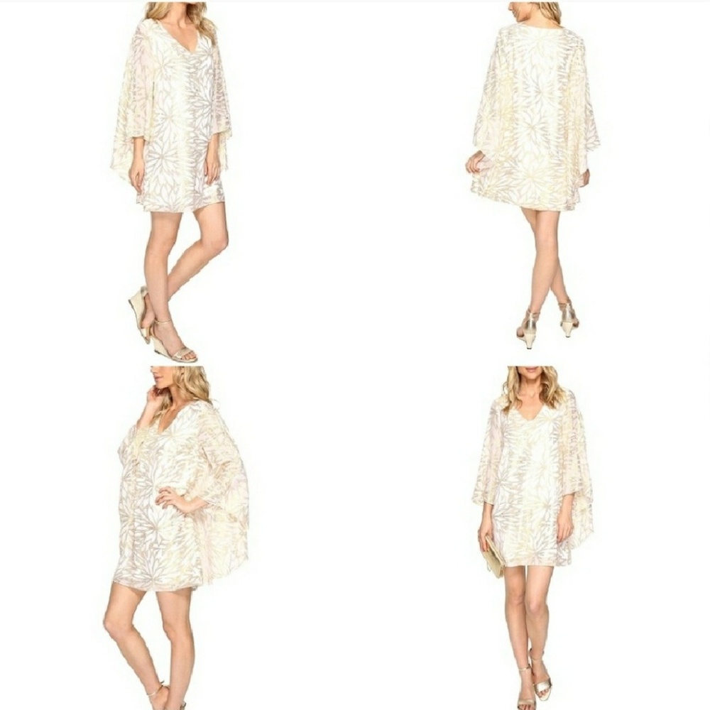 Lilly Pulitzer gold and resort white dress